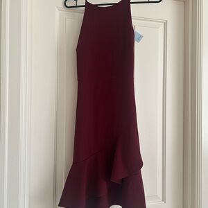 NWT Flirty Burgundy Sleeveless Dress
